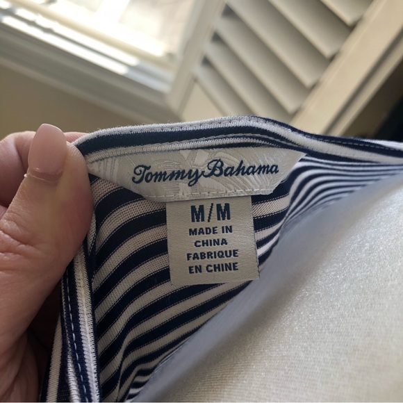 Tommy Bahama Navy and White Stripe Top - Picture 4 of 7